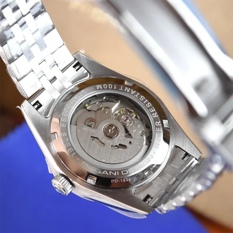 Pagani Design Sapphire Crystal Silver-tone Men's Watch- PD-1645